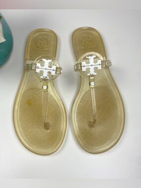 Tory Burch Women’s Mini Miller‎ Yellow Flat Thong Jelly Sandals- SZ 7